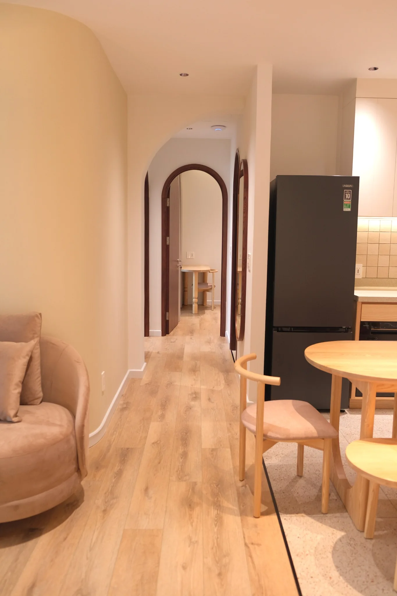 Open-plan living and kitchen area